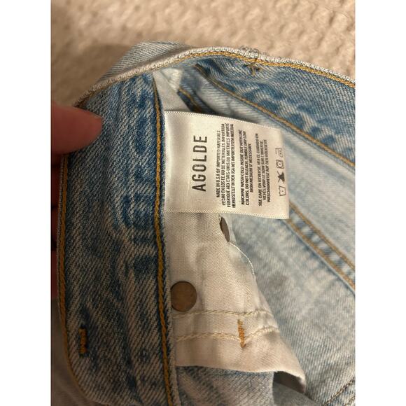 Agolde Jamie High Rise Cutoff Distressed Denim Shorts, 25 - Picture 4 of 5